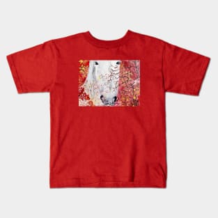 White horse in my garden Kids T-Shirt